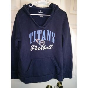 Vintage Fanatics Tennessee Titans NFL Football Hoodie Sweatshirt Blue Women's XL